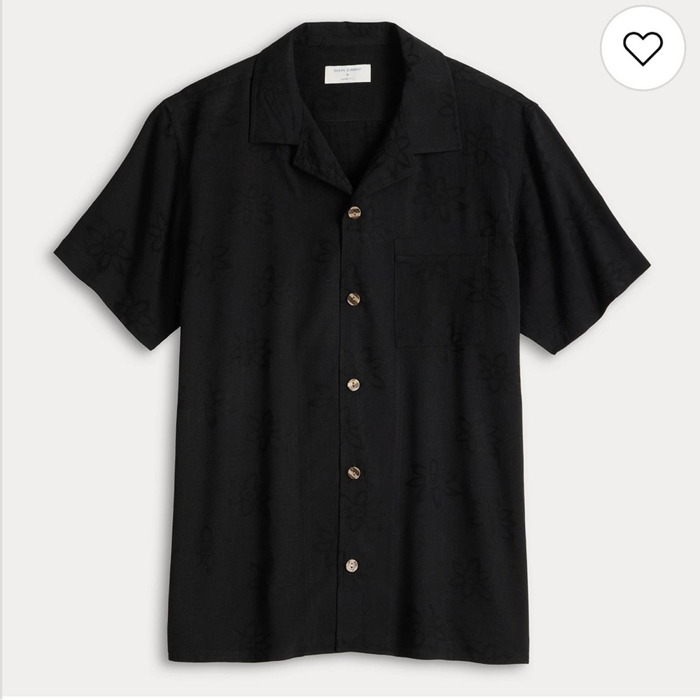 Ocean Current Black Casual Button Down Shirt. New with tags. Mens size XXL